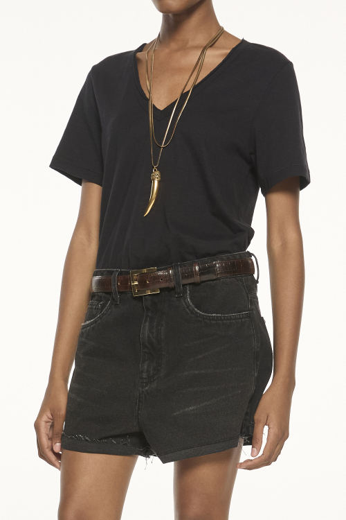 SHORTS KNOTS BLACK JEANS V27