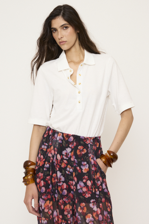 CAMISETA POLO BLANCA V27