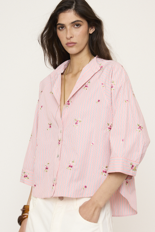CAMISA GIARDINO ROSA V27