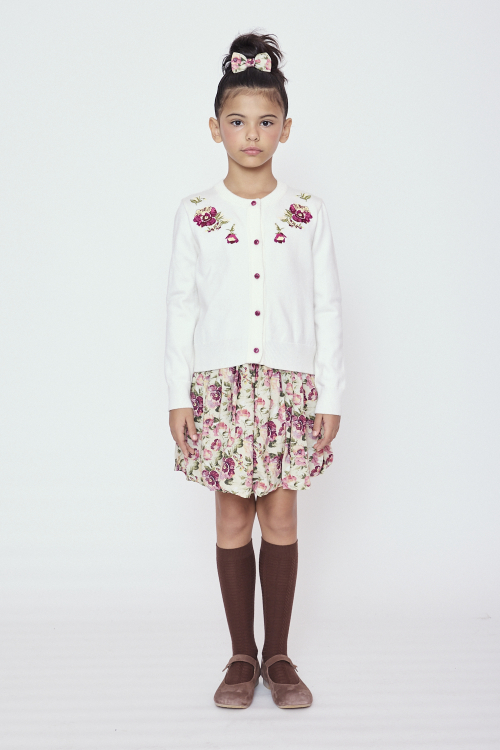 CARDIGAN TRICOT ENGLISH ROSES KIDS I26