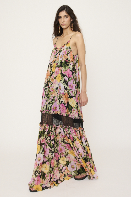 VESTIDO BLACK JARDIN LONGO V27