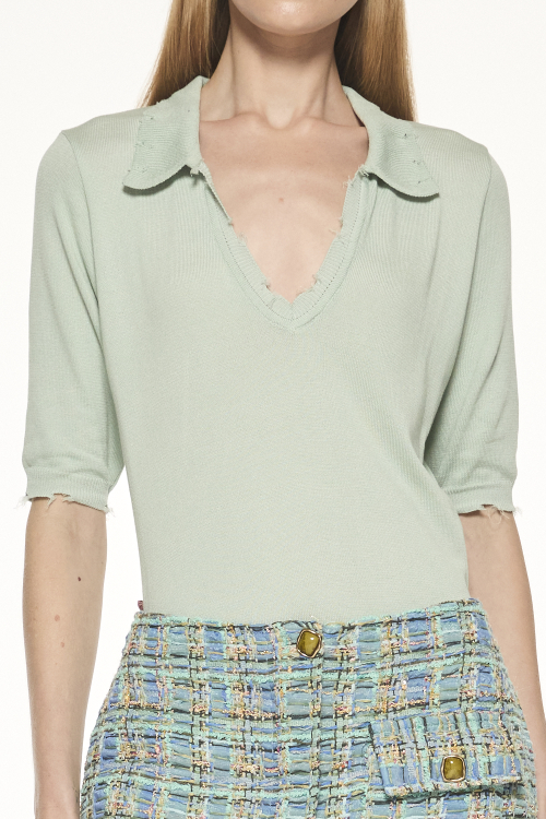BLUSA POLO TRICOT TRASH V27